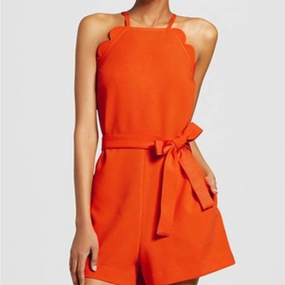 Bright orange romper Victoria Beckham for Target